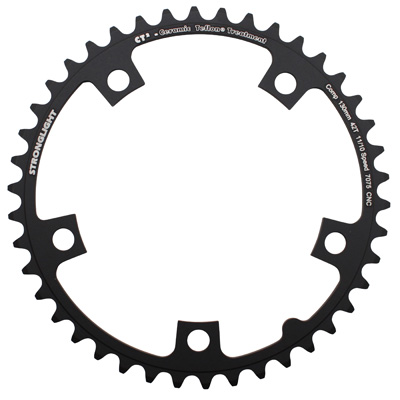Plateau Route Stronglight 5 Branches 130mm 42 Dents - Alu 7075 Noir - Intérieur Shimano