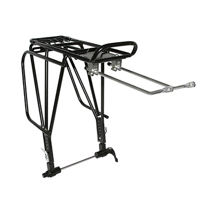 Porte-bagages Avant Vélo P2R Alu, Noir, Réglable 26-29 Pouces, Fixation Sur Tasse
