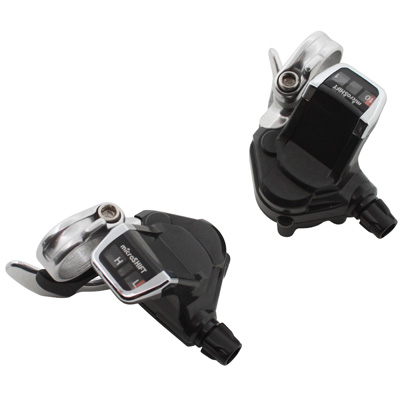 Levier-manette VTT stef500 droit 8 vitesses noir pour frein v-brake 2
