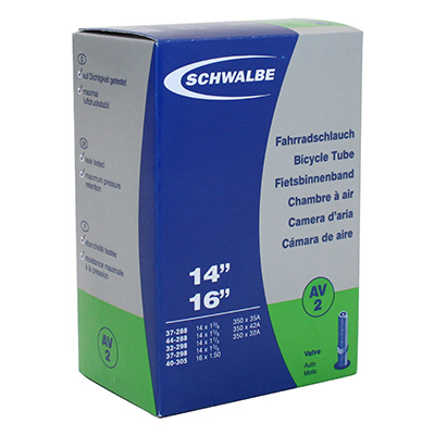 Schwalbe CHAMBRE A AIR VELO 350 x 35A - 14 VALVE STANDARD (37-288 à 40-305) (AV2)