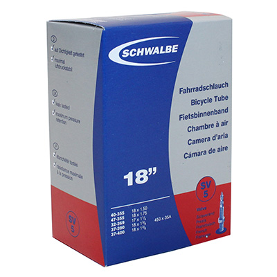 Schwalbe CHAMBRE A AIR VELO 450 x 35A - 18 VALVE PRESTA (40-355 à 37-400) (SV5)