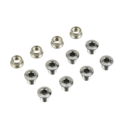 Jeu De 5 Vis + Cheminée Pour Pédalier Stronglight Route Double Inox - PR10441