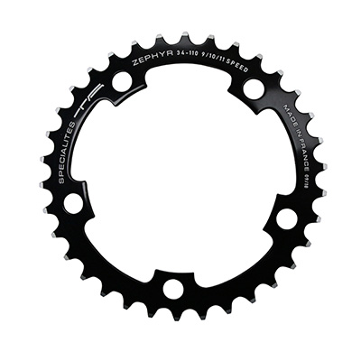 Spécialités TA PLATEAU ROUTE 5BRA D.110 ZEPHYR INTERIEUR NOIR ALU 7075 TYPE SHIMANO 9-10V.
