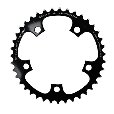 Spécialités TA PLATEAU ROUTE 5BRA D.110 ZEPHYR INTERIEUR NOIR ALU 7075 TYPE SHIMANO 9-10V.