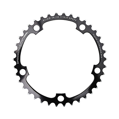 Spécialités TA PLATEAU ROUTE 5BRA D.130 ALIZE INTERIEUR NOIR ALU 7075 TYPE SHIMANO 8-9-10V.
