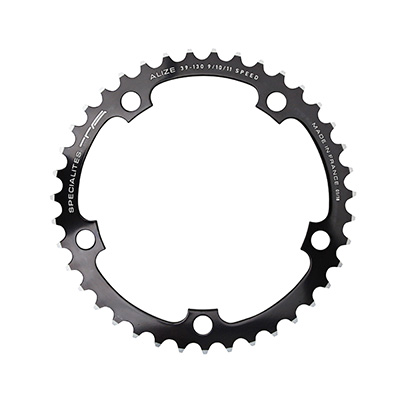 Spécialités TA PLATEAU ROUTE 5BRA D.130 ALIZE INTERIEUR NOIR ALU 7075 TYPE SHIMANO 8-9-10V.