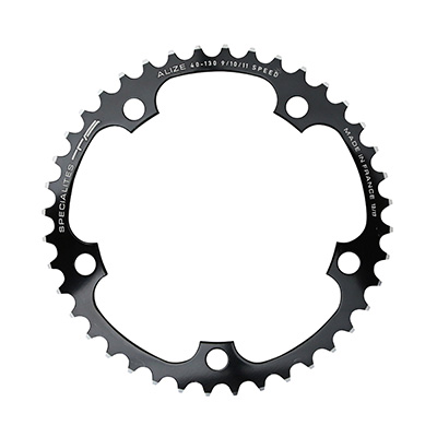 Spécialités TA PLATEAU ROUTE 5BRA D.130 ALIZE INTERIEUR NOIR ALU 7075 TYPE SHIMANO 8-9-10V.