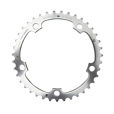 Spécialités TA PLATEAU ROUTE 5BRA D.130 ALIZE TRIPLE MILIEU ARGENT ALU 7075 TYPE SHIMANO 8-9-10V.