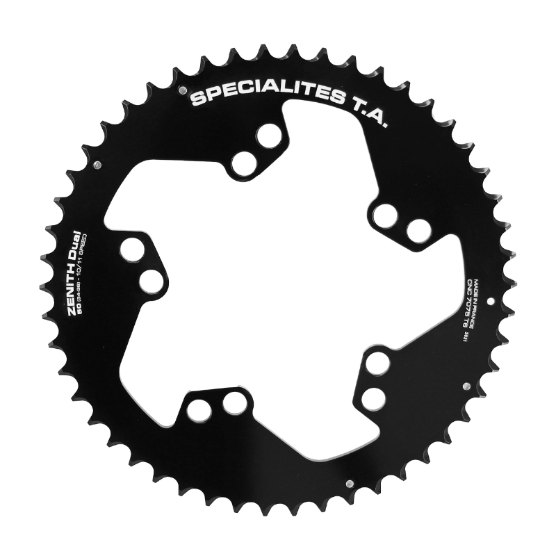 Plateau Route Specialités TA Alu 7075 130mm 42 Dents Noir Intérieur Pour Shimano 8/9v