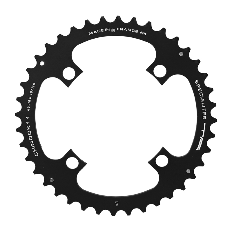 Spécialités TA PLATEAU VTT 4BRA D.104 CHINOOK DOUBLE-TRIPLE EXTERIEUR NOIR ALU POUR 10-11V.