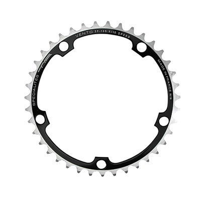Spécialités TA PLATEAU ROUTE 5BRA D.135 VENTO INTERIEUR NOIR ALU 7075 TYPE CAMPAGNOLO 9-10V.