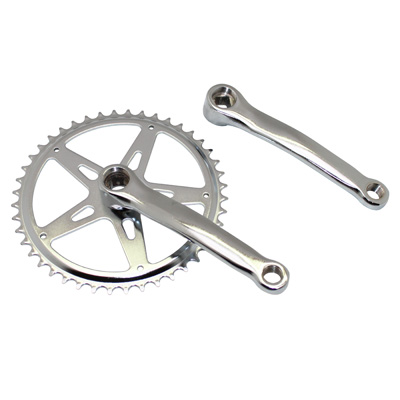 PEDALIER CITY P2R ACIER CHROME 150mm PLATEAU 44D CHAINE 3.30