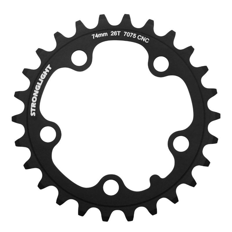Stronglight PLATEAU ROUTE 5BRA D.74 26DTS TRIPLE NOIR ALU 7075 9-10V.