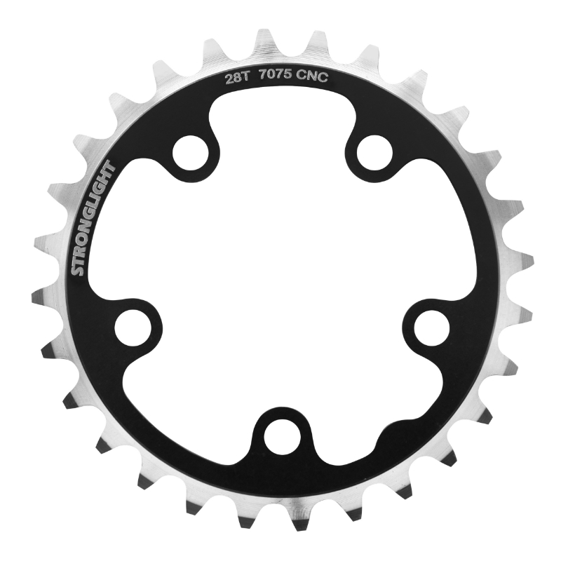 Stronglight PLATEAU ROUTE 5BRA D.74 28DTS TRIPLE NOIR ALU 7075 9-10V.