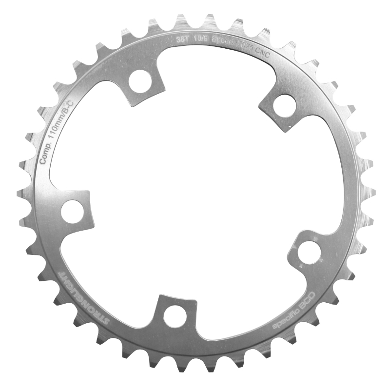 Plateau Route Specialités TA Alu 7075 130mm 42 Dents Noir Intérieur Pour Shimano 8/9v