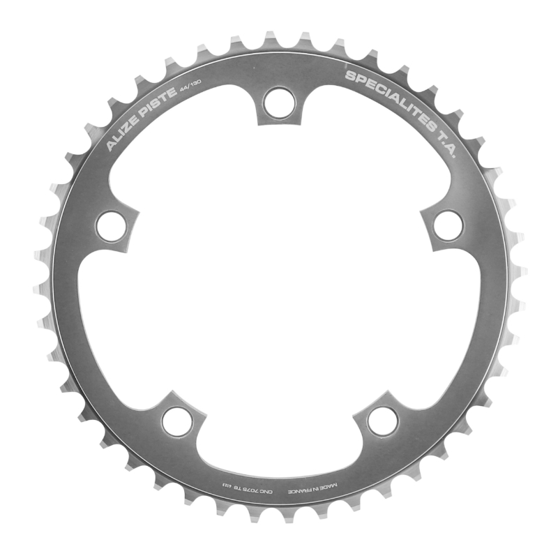 Spécialités TA PLATEAU PISTE 5BRA D.130 ARGENT ALU 7075 POUR CHAINE 3.17mm (11-8)