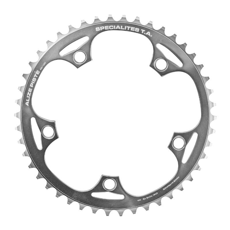 Spécialités TA PLATEAU PISTE 5BRA D.130 ARGENT ALU 7075 POUR CHAINE 3.17mm (11-8)