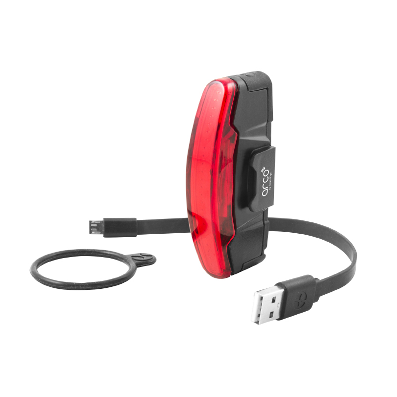 Spanninga ECLAIRAGE USB ARRIERE ARCO NOIR LIVRE 3 FONCTIONS STANDARD, ECO, FLASH (AUTONOMIE de 5h à