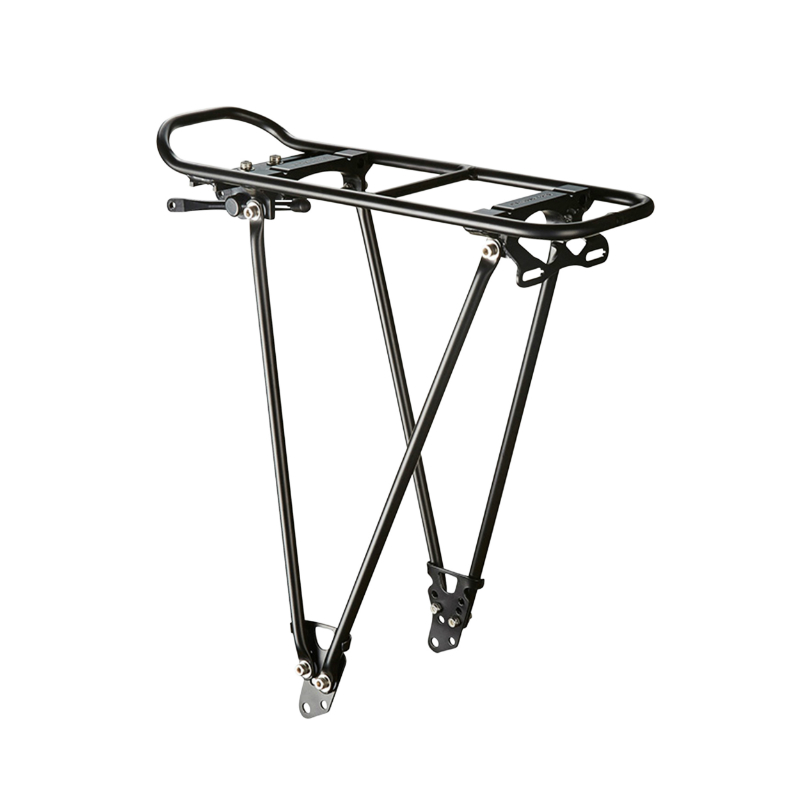 Porte-bagages Avant Vélo – Plateforme Alu Noir Mat, Réglable, Avec Tringles Et Rebords