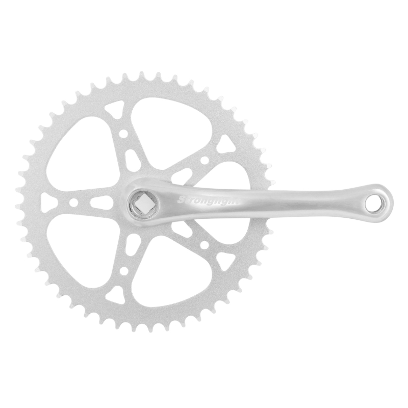 Pédalier Route Stronglight Impact - Double Plateau 48/34 Dents - Axe 4 Branches 165mm - Compatible Transmissions 9-10 Vitesses