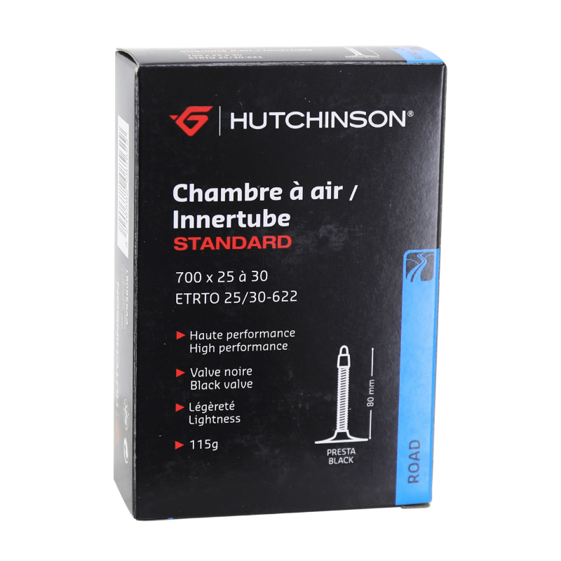 Hutchinson CHAMBRE A AIR VELO 700 x 25-30 VALVE PRESTA NOIR 80mm