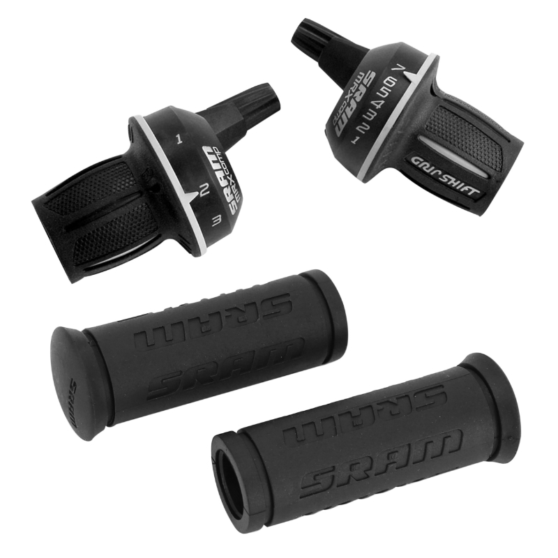MANETTE VTT P2R INDEXE TYPE GRIPSHIFT 7V. AVEC REVETEMENTS  PAIRE Poignee Tournante 3700948045022