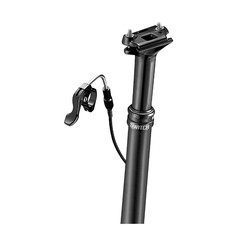 Tige de Selle VTT Telescopique Switch Sw-100 Alu Noir Diam. 34.9 L360mm ( Reglage Par Cable Interne Debattement 100mm) Fixation Cintre – Réunion Tige de Selle VTT Telescopique Switch Sw-100 Alu Noir Diam. 34.9 L360mm ( Reglage Par Cable Interne Debattement 100mm) Fixation Cintre – Réunion
