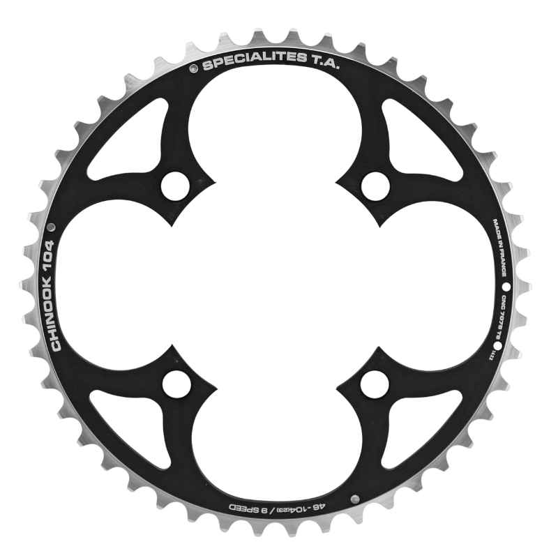 Spécialités TA PLATEAU VTT 4BRA D.104 CHINOOK TRIPLE EXTERIEUR NOIR ALU