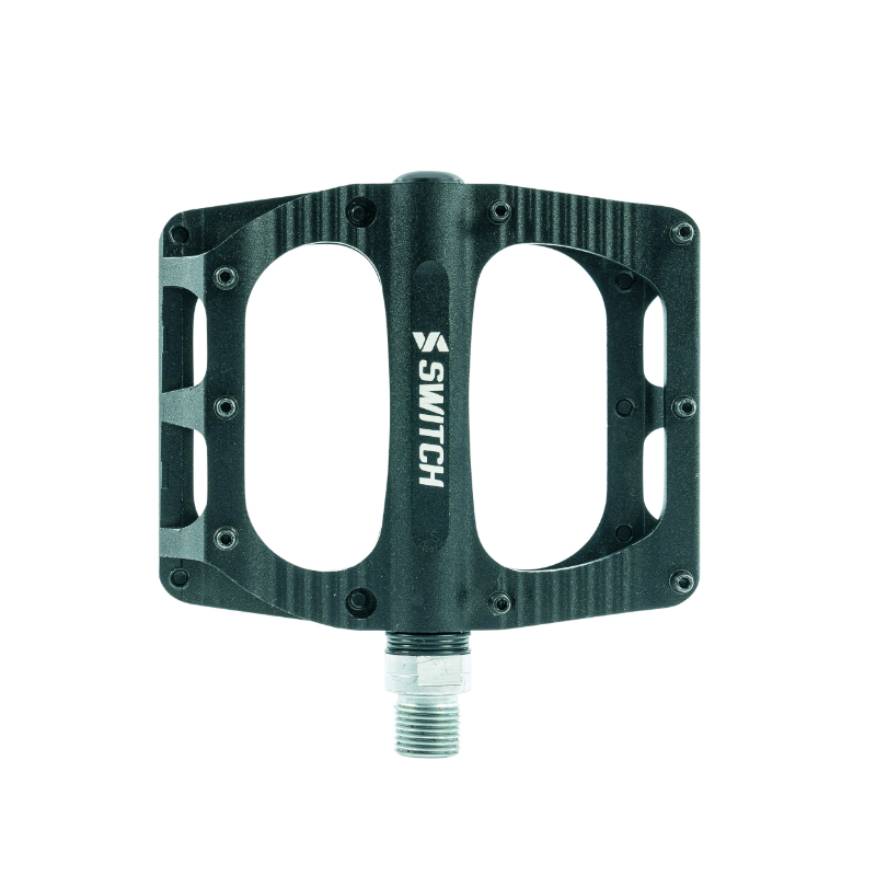 Switch Pedale vtt plateforme descente bmx xl freeride alu cnc orange filet 9-16 av picots 110x100mm | 66.42 € - Culture Vélo