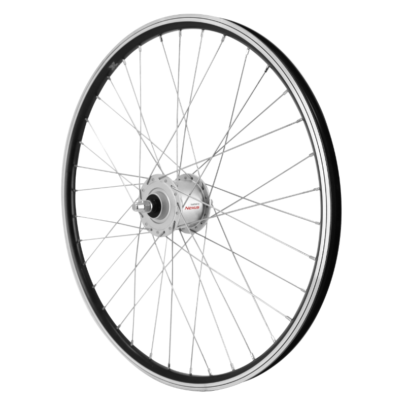 Velox ROUE VTT 24 ER10 AVANT ALU NOIR MOYEU SHIMANO DYNAMO AXE PLEIN DH-C3000 6V-3W JANTE 19C
