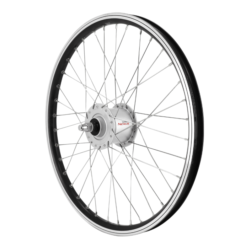 Velox ROUE VTT 20 ER10 AVANT ALU NOIR MOYEU SHIMANO DYNAMO AXE PLEIN DH-C3000 6V-3W JANTE 19C
