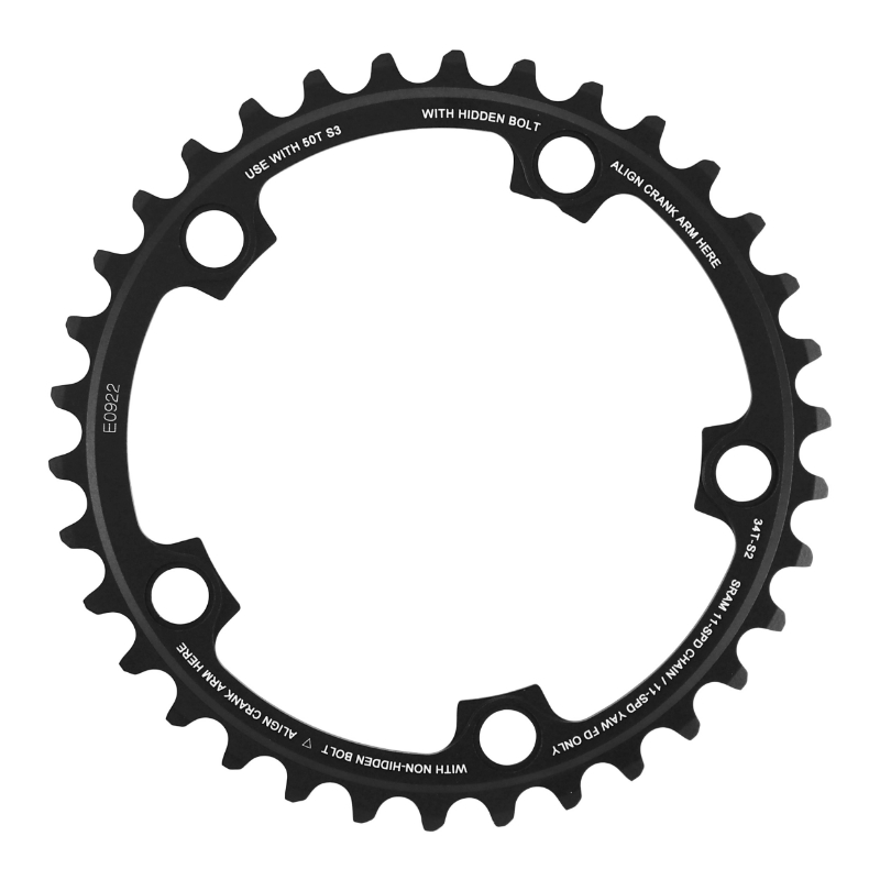 Plateau SRAM Force 1 Mono 110 Mm – X-Sync 11 Vitesses, Aluminium 7075-T6, Denture 38/40/42/44/46, Pour Gravel, CX, Rando