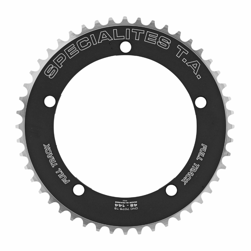 Spécialités TA PLATEAU PISTE 5BRA D.144 TA FULL TRACK NOIR ALU 7075 POUR CHAINE 3.17mm (11-8)