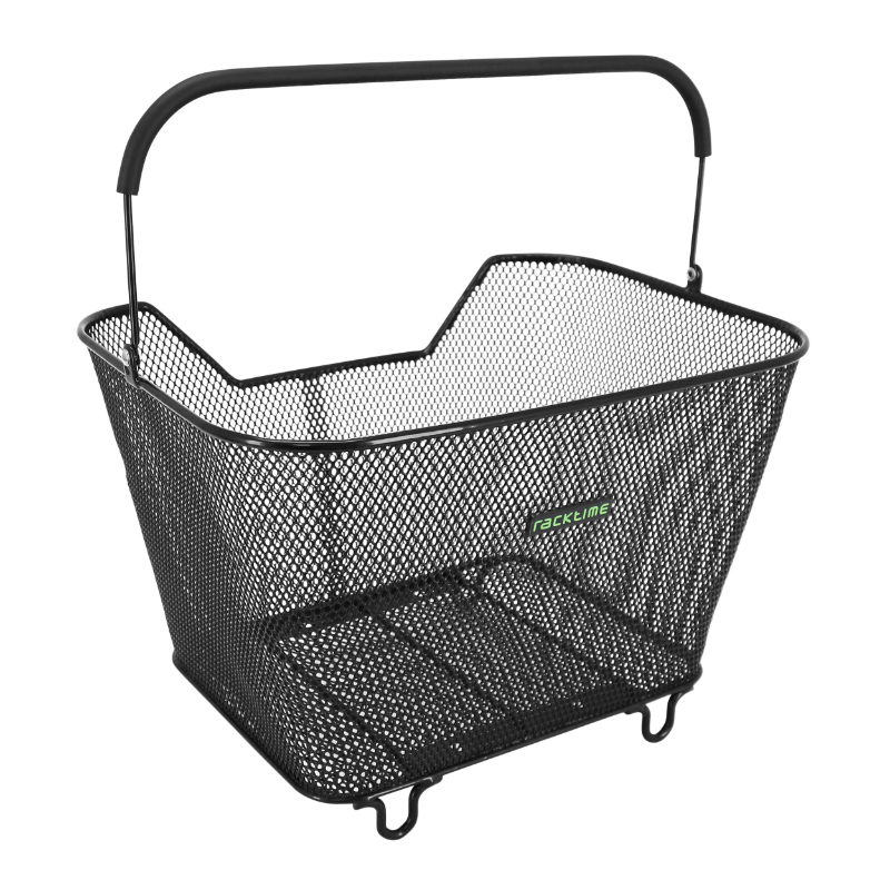 Panier Vélo Avant PRO+ Fil Acier Blanc - Large 14,5" - Avec Supports 333D