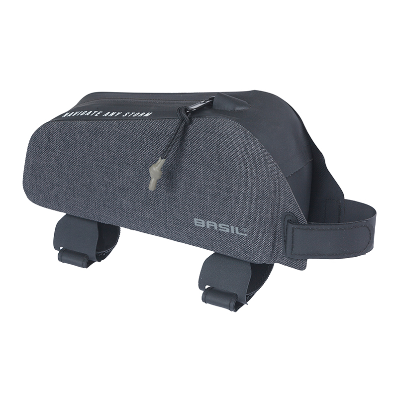 Basil Sacoche de cadre velo navigator storm noir fixation velcro