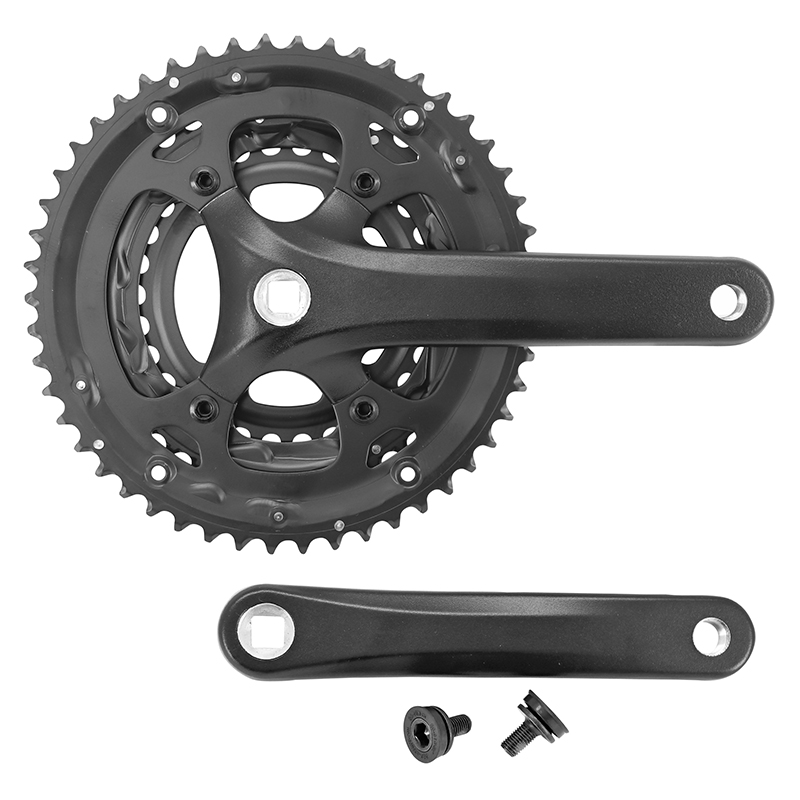 P2R Pedalier route fixie 3.30 alu noir 165mm plateau 46d d130mm (emmanchement carre boitier 110mm) | 78.78 € - Culture Vélo