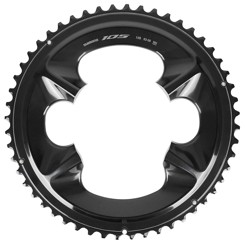 Plateau Route SPECIALITES TA 5 Branches 110-130 Mm 52 Dents Extérieur Noir Alu Pour Pédalier Look Zed