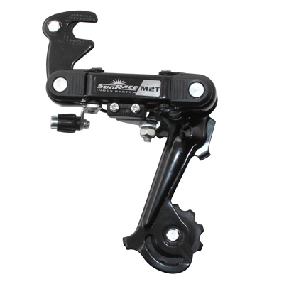 Sunrace DERAILLEUR VTT ARRIERE 6-7V. CHAPE LONGUE AVEC PATTE (COMPATIBLE SHIMANO)