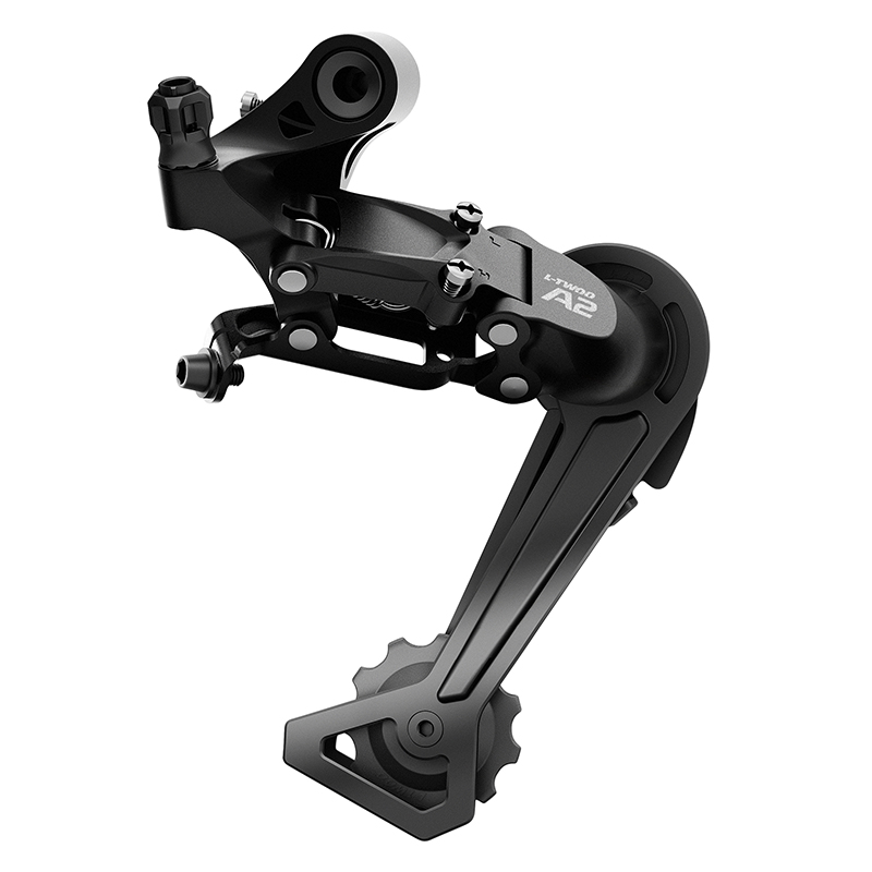Derailleur vtt arriere p2r 8v. noir eight grande chape (compatible shimano jusqu'a 30dts