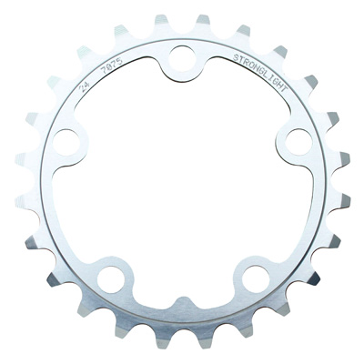 Stronglight PLATEAU ROUTE 5BRA D.74 24DTS TRIPLE ARGENT ALU 7075 9-10V.