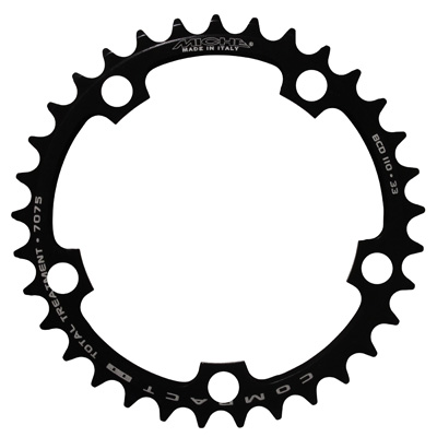 Miche PLATEAU ROUTE 5BRA D.110 33DTS INTERIEUR TYPE SHIMANO ET CAMPAGNOLO ALU NOIR 9-10V.