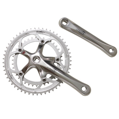 Pedalier route miche 9-10v. alu 155mm 42-36 (axe carre 107mm