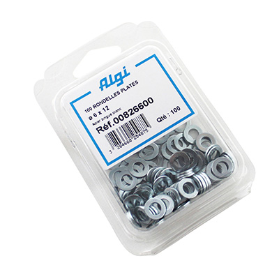Algi RONDELLE PLATE ACIER DIAM 6x12