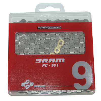 Sram CHAINE VELO  9V. ROUTE-VTT  PC-951 ROUTE-VTT NOIR 114 MAILLONS (1-2x11-128)