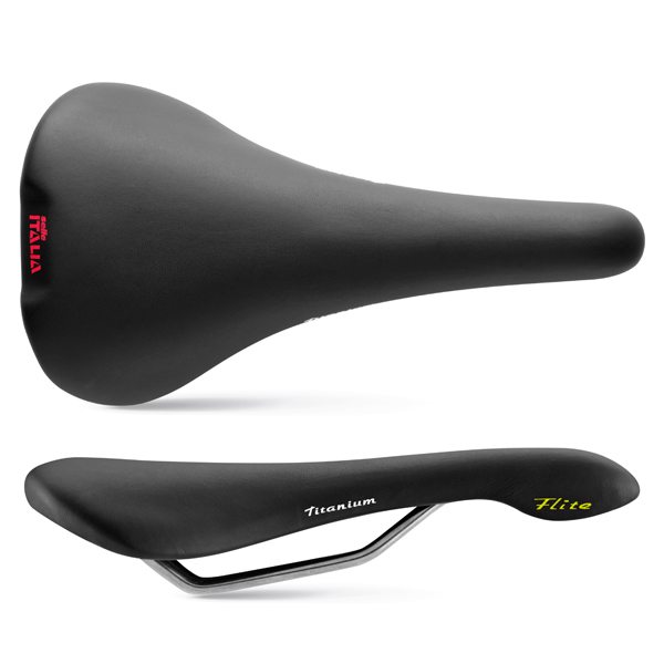 Selle De Vélo - SELLE ITALIA - Flite 1990 Noir - Rail Titane 7 Mm Routehorspiste