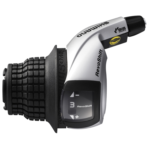SHIMANO SL-RV400 Revoshifter Gauche 3 Vitesses – Manette Poignet Avec Affichage Optique – Noir – Changement Rapide Et Ergonomique !