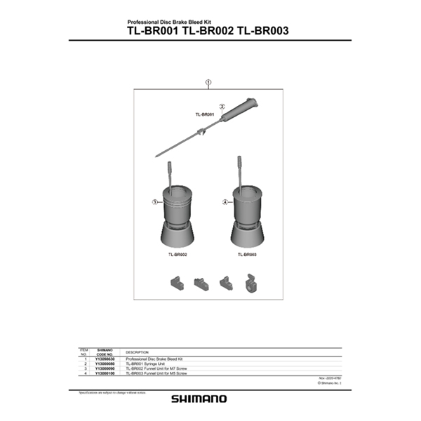 Shimano Kit Purge Frein Disc Pro TL-BR