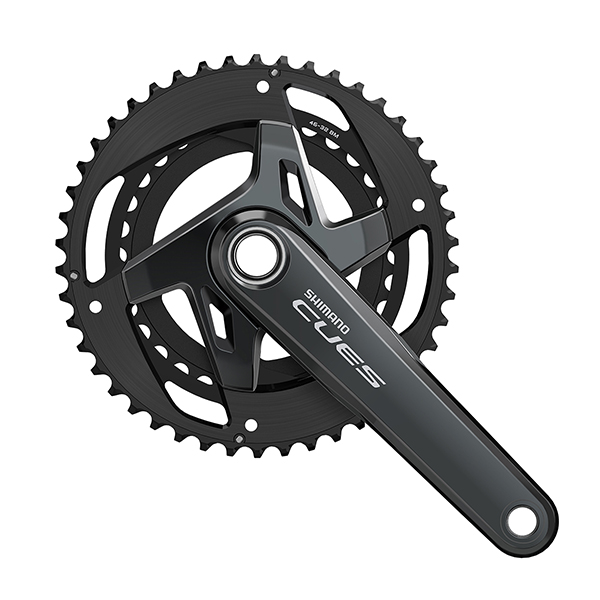 Manivelle gauche de pédalier VTT 24'' long. 152mm axe carré acier noir