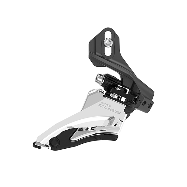 Dérailleur Avant Double STRATEC Noir/blanc - Diamètre 28 Mm, Neuf Pour Vélo Route