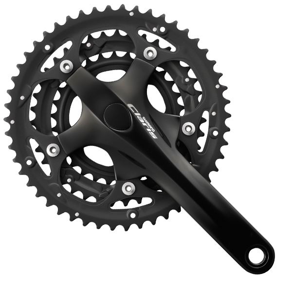 Pédalier Vélo Shimano - Manivelle 170mm, Plateaux 24/32/44 Dents, Axe Octalink, Compatible 3x10 Vitesses